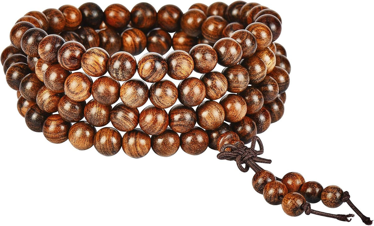 Mala Beads Bracelet 108 8mm Prayer Meditation Sandalwood Elastic…