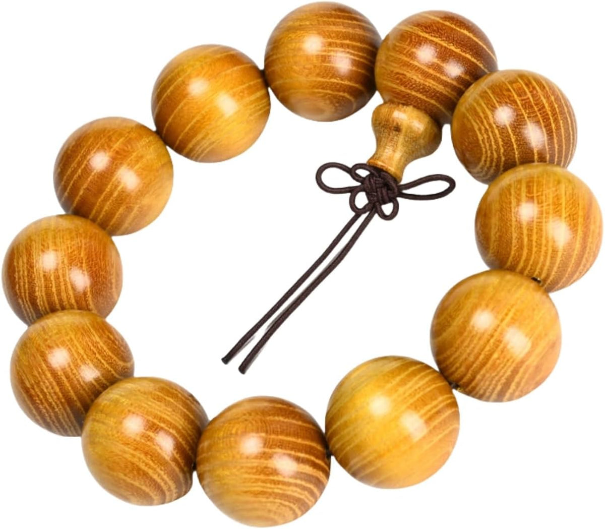 Wooden Prayer Bead Bracelet, Traditional Buddhist Mala Bracelet, 1 Piece