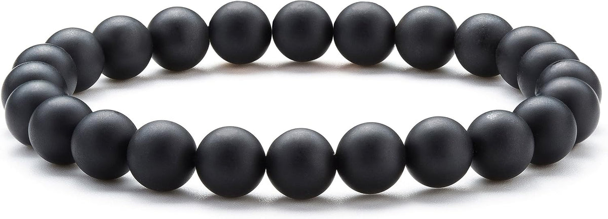 Men Women 8mm Natural Stone Lava Rock Diffuser Bracelet