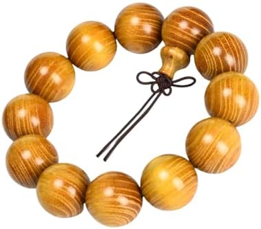 Wooden Prayer Bead Bracelet, Traditional Buddhist Mala Bracelet, 1 Piece
