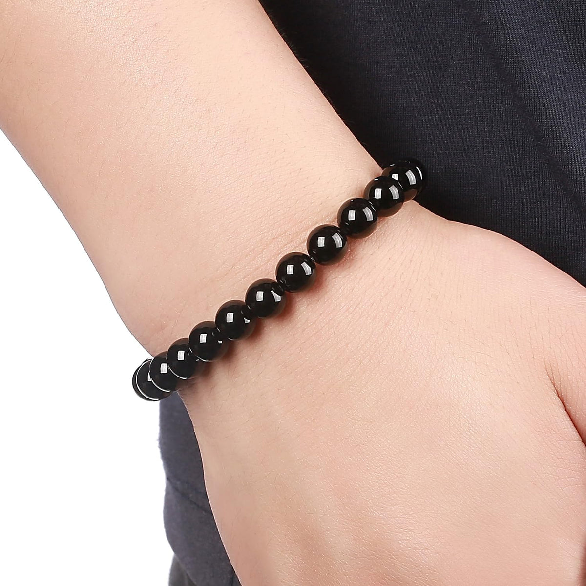 Men Women 8mm Natural Stone Lava Rock Diffuser Bracelet