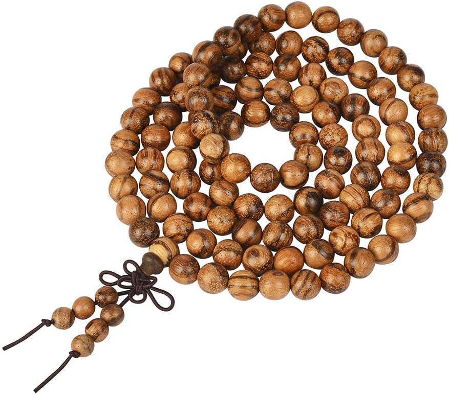 Mala Beads Bracelet 108 8mm Prayer Meditation Sandalwood Elastic…
