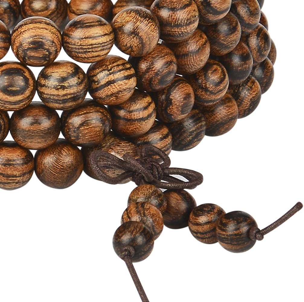 Mala Beads Bracelet 108 8mm Prayer Meditation Sandalwood Elastic…