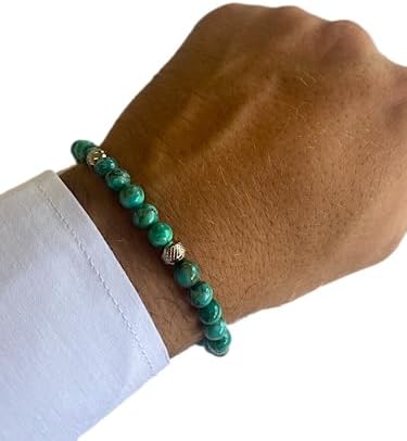 10:10 Beaded Bracelet For Men & Women, Natural Stone 6 MM Made In Italy