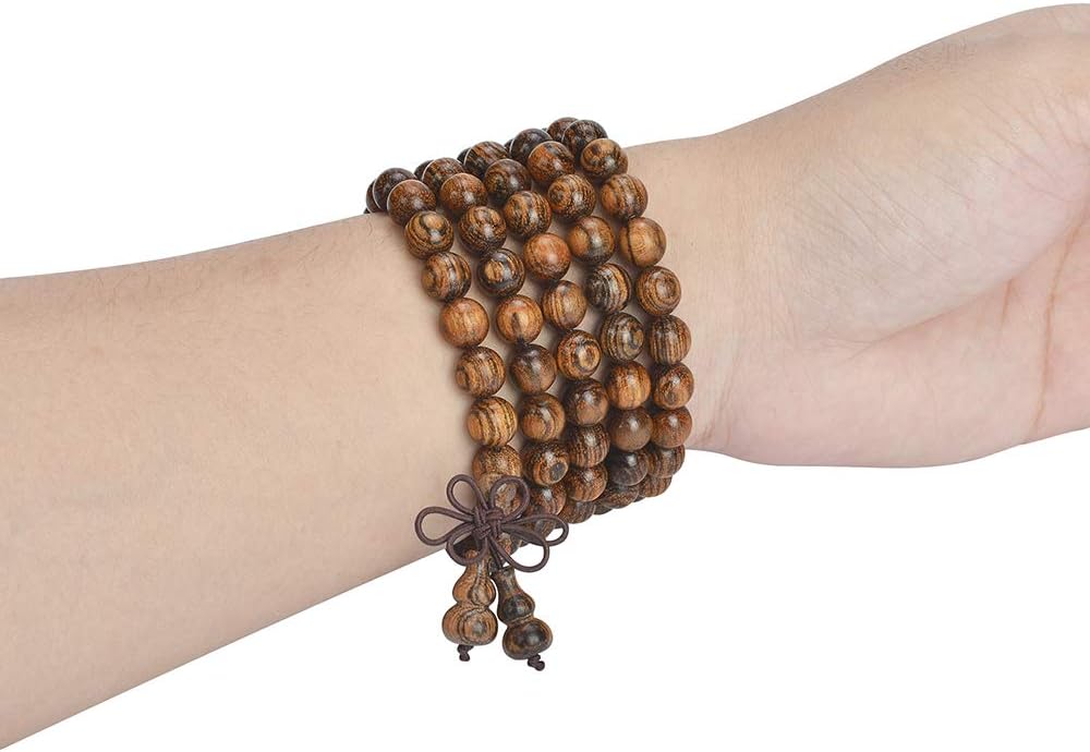 Mala Beads Bracelet 108 8mm Prayer Meditation Sandalwood Elastic…