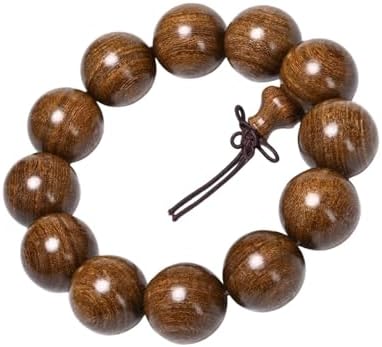 Beads Dia.20mm 12pcs Handcraft Natural Tan Wood