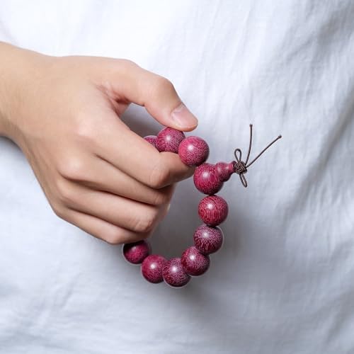 Beads 15 mm Diameter, 15 pcs, Handcrafted Natural Wooden