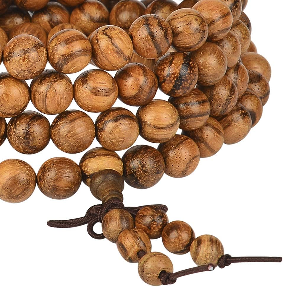 Mala Beads Bracelet 108 8mm Prayer Meditation Sandalwood Elastic…
