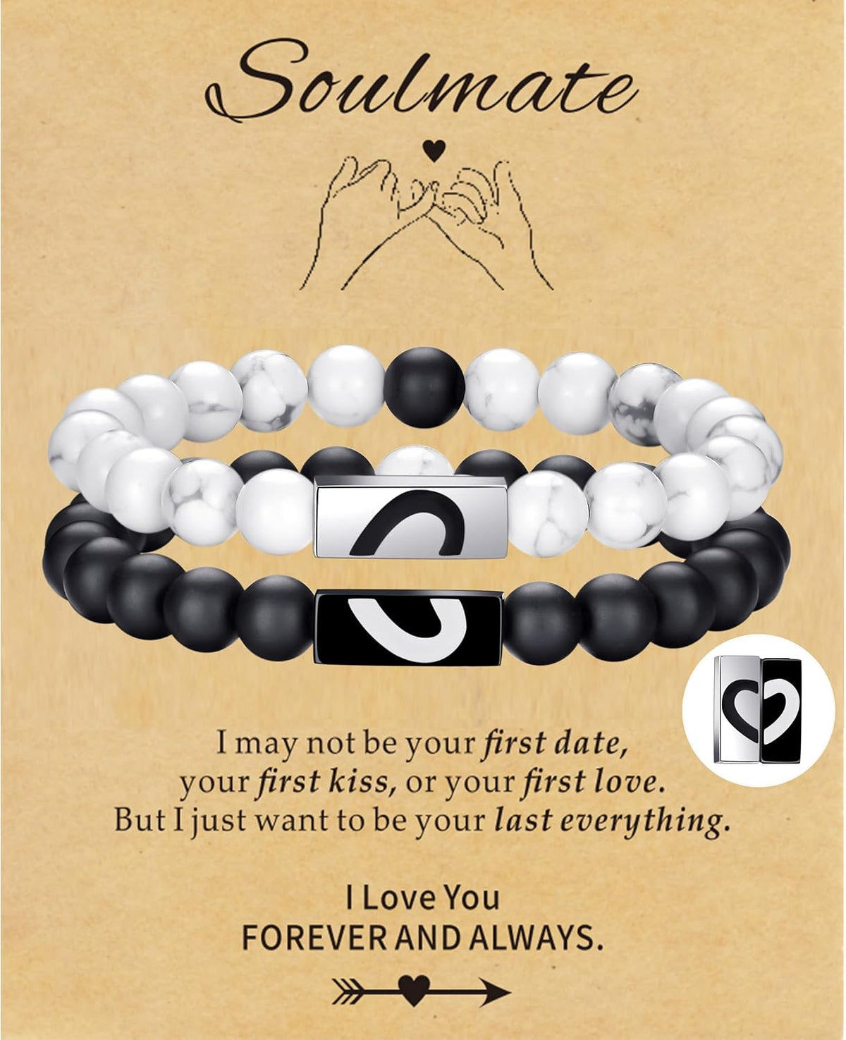 Tiger Eye Bracelet For Men 8MM Natural Stone Stretch Adjustable Black Crystal Beaded Bracelet for Men Women Gifts