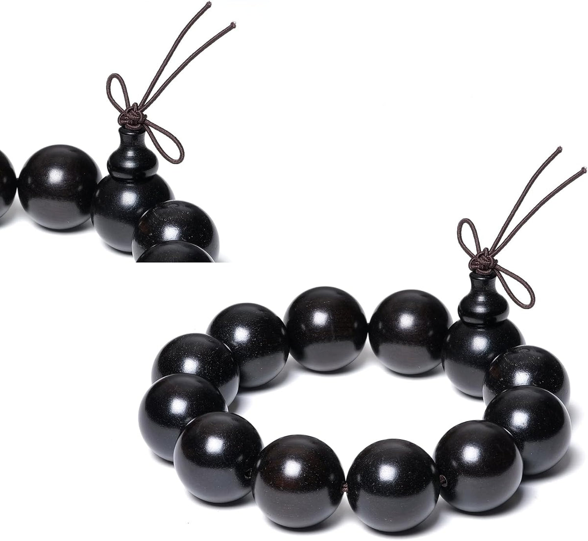 Wooden Prayer Bead Bracelet, Traditional Buddhist Mala Bracelet, 1 Piece