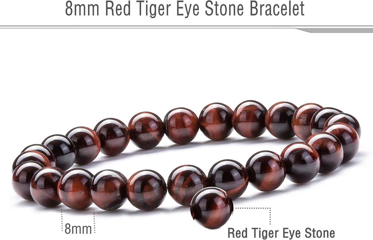 Men Women 8mm Natural Stone Lava Rock Diffuser Bracelet