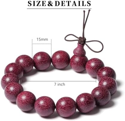 Beads 15 mm Diameter, 15 pcs, Handcrafted Natural Wooden