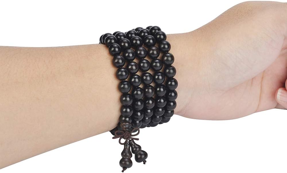 Mala Beads Bracelet 108 8mm Prayer Meditation Sandalwood Elastic…