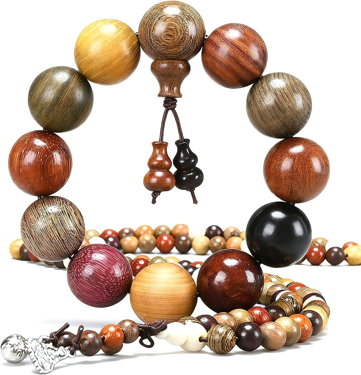 Beads Dia.20mm 12pcs Handcraft Natural Tan Wood