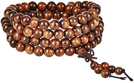 Mala Beads Bracelet 108 8mm Prayer Meditation Sandalwood Elastic…