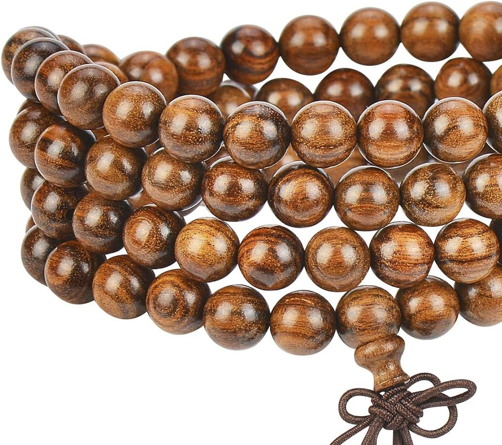Mala Beads Bracelet 108 8mm Prayer Meditation Sandalwood Elastic…