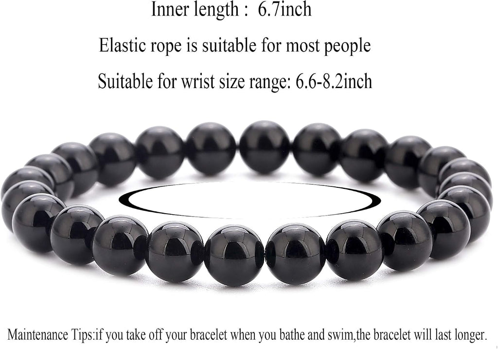 Men Women 8mm Natural Stone Lava Rock Diffuser Bracelet