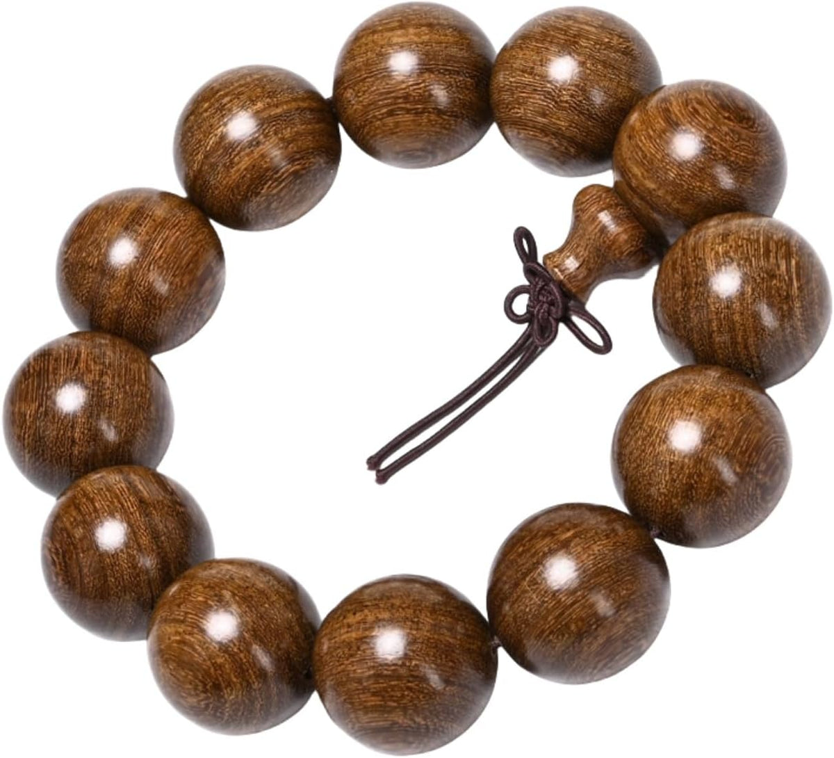 Wooden Prayer Bead Bracelet, Traditional Buddhist Mala Bracelet, 1 Piece