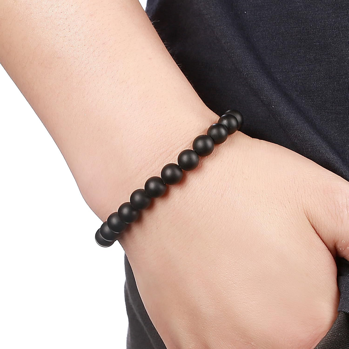 Men Women 8mm Natural Stone Lava Rock Diffuser Bracelet