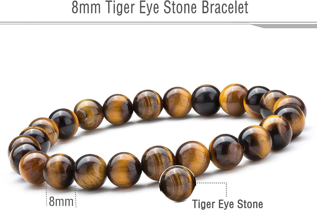 Men Women 8mm Natural Stone Lava Rock Diffuser Bracelet
