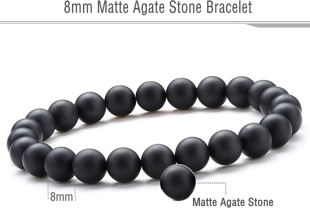 Men Women 8mm Natural Stone Lava Rock Diffuser Bracelet