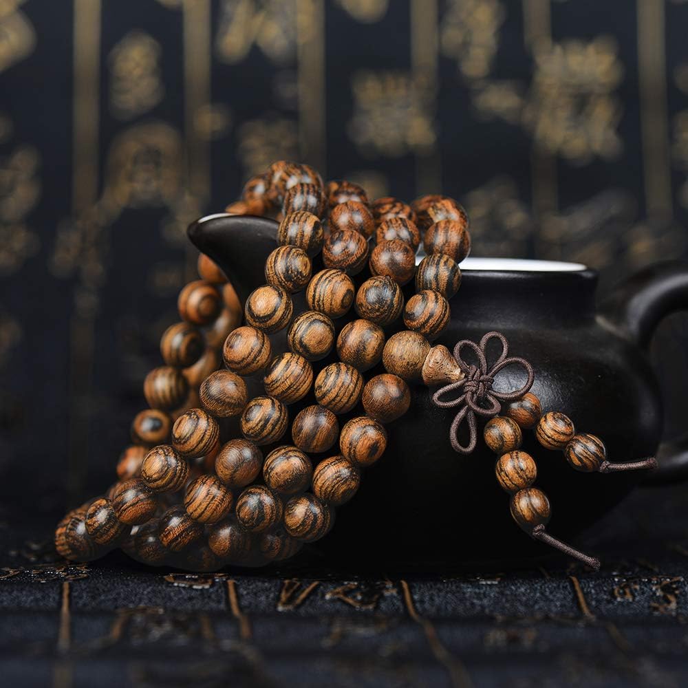 Mala Beads Bracelet 108 8mm Prayer Meditation Sandalwood Elastic…