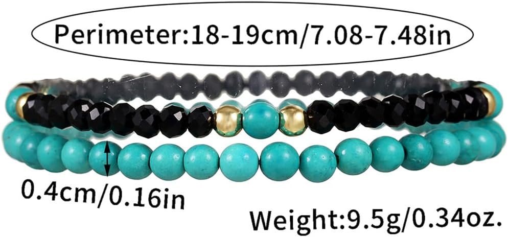 Puka Shell Bracelet for Men Wooden Bracelets Turquoise Stack Beaded Minimalist Trendy Jewelry for Friend Gift