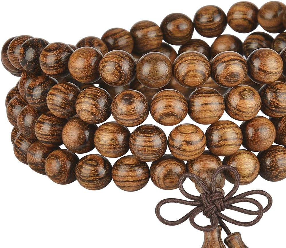 Mala Beads Bracelet 108 8mm Prayer Meditation Sandalwood Elastic…