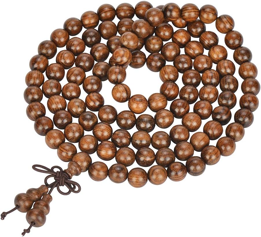 Mala Beads Bracelet 108 8mm Prayer Meditation Sandalwood Elastic…