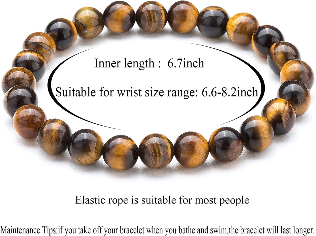 Men Women 8mm Natural Stone Lava Rock Diffuser Bracelet