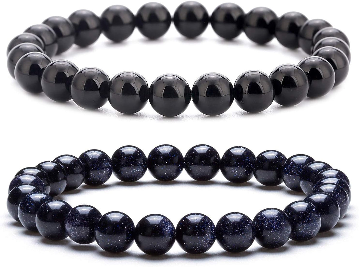 Men Women 8mm Natural Stone Lava Rock Diffuser Bracelet
