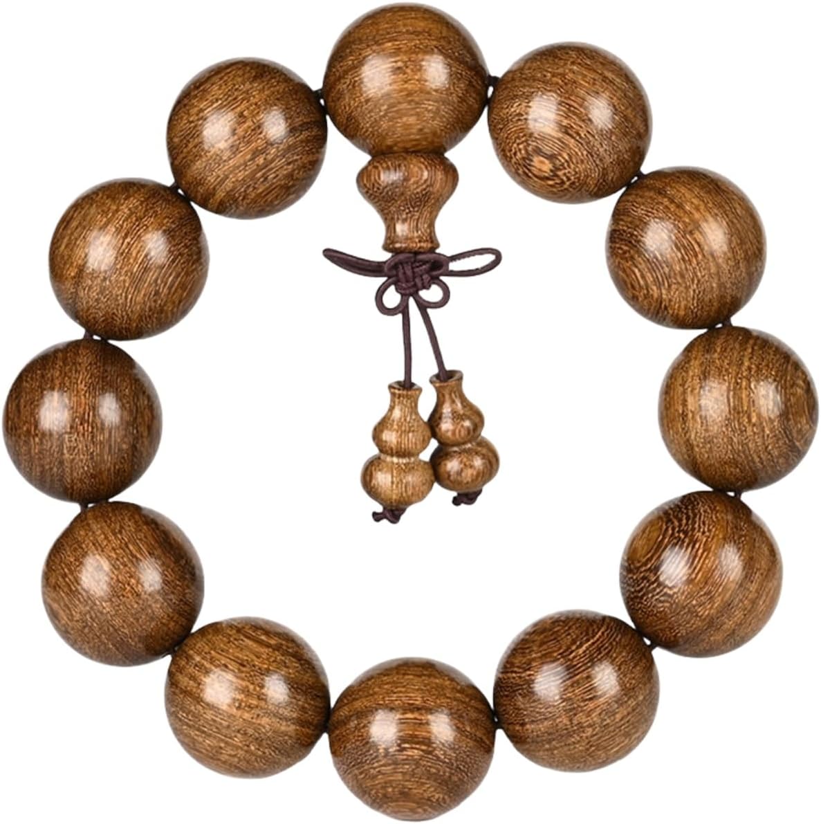 Beads Dia.20mm 12pcs Handcraft Natural Tan Wood