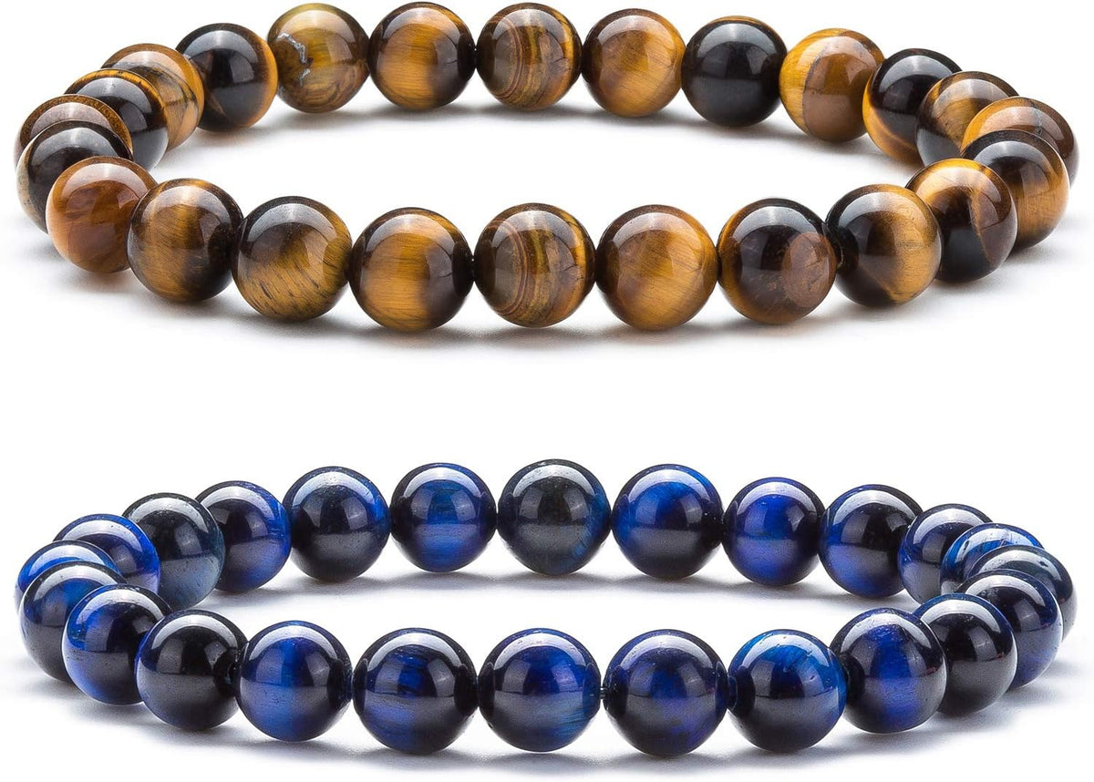Men Women 8mm Natural Stone Lava Rock Diffuser Bracelet