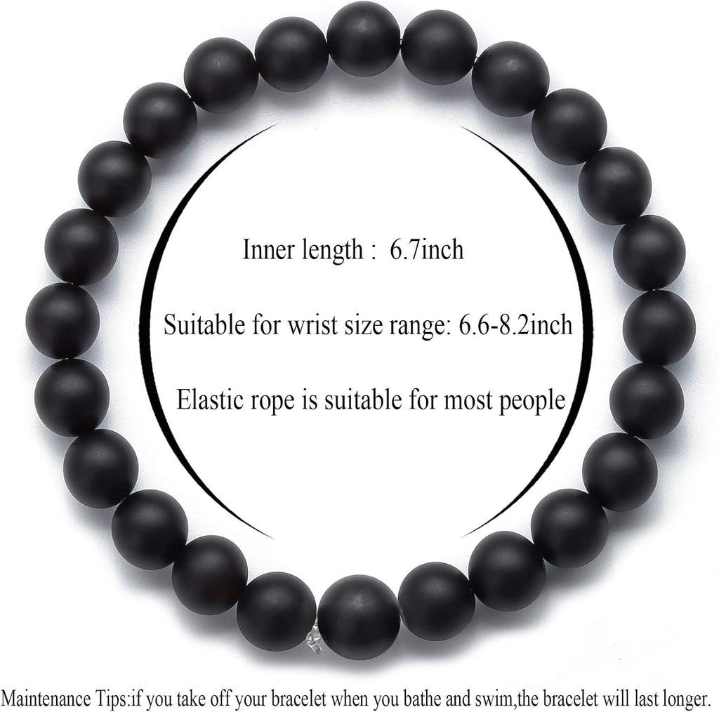 Men Women 8mm Natural Stone Lava Rock Diffuser Bracelet