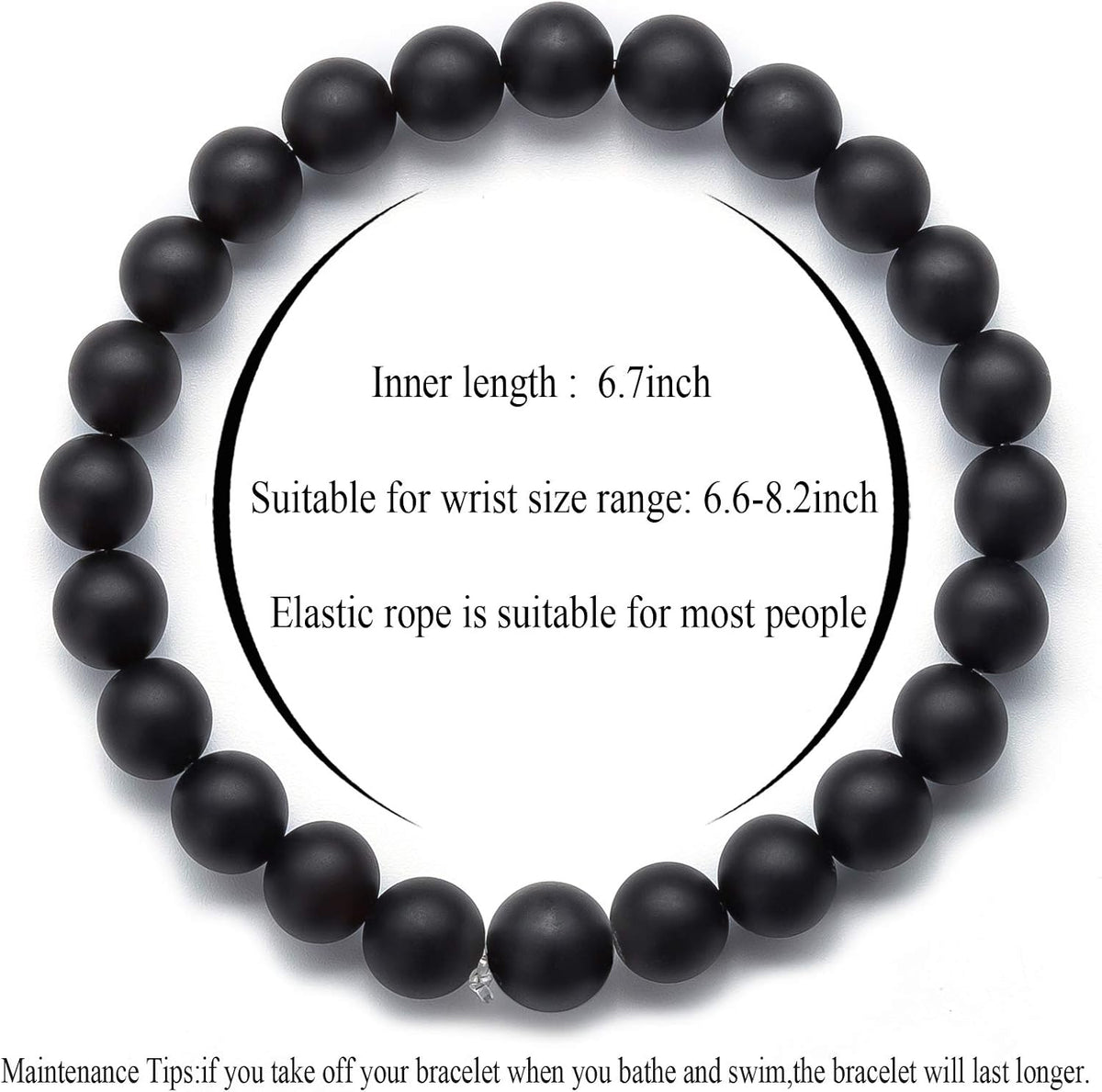 Men Women 8mm Natural Stone Lava Rock Diffuser Bracelet