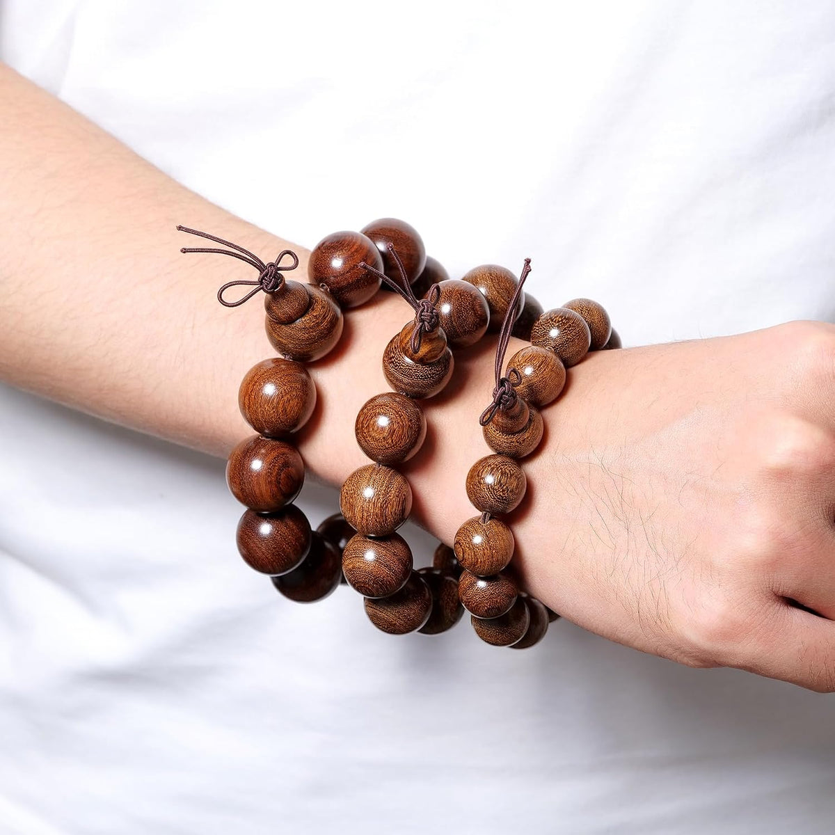 Beads Dia.20mm 12pcs Handcraft Natural Tan Wood