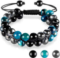 Tiger Eye Bracelets for Men Women, Triple Protection Bracelet