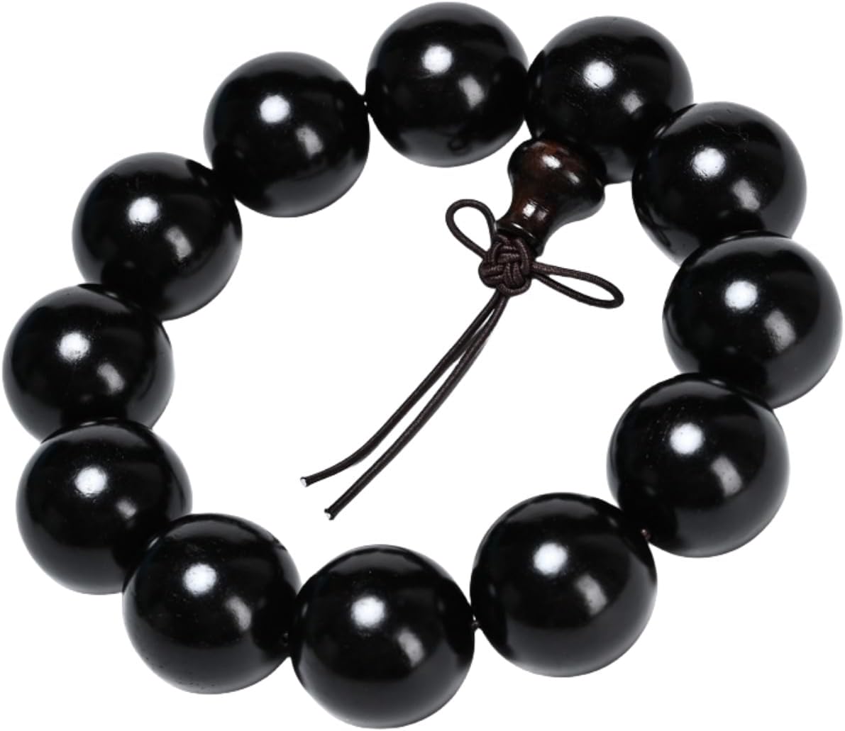 Wooden Prayer Bead Bracelet, Traditional Buddhist Mala Bracelet, 1 Piece