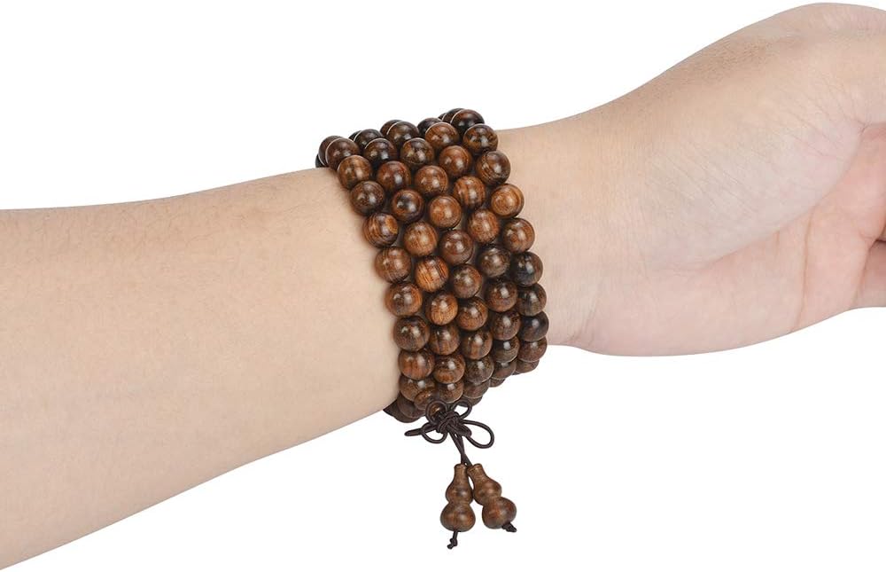 Mala Beads Bracelet 108 8mm Prayer Meditation Sandalwood Elastic…