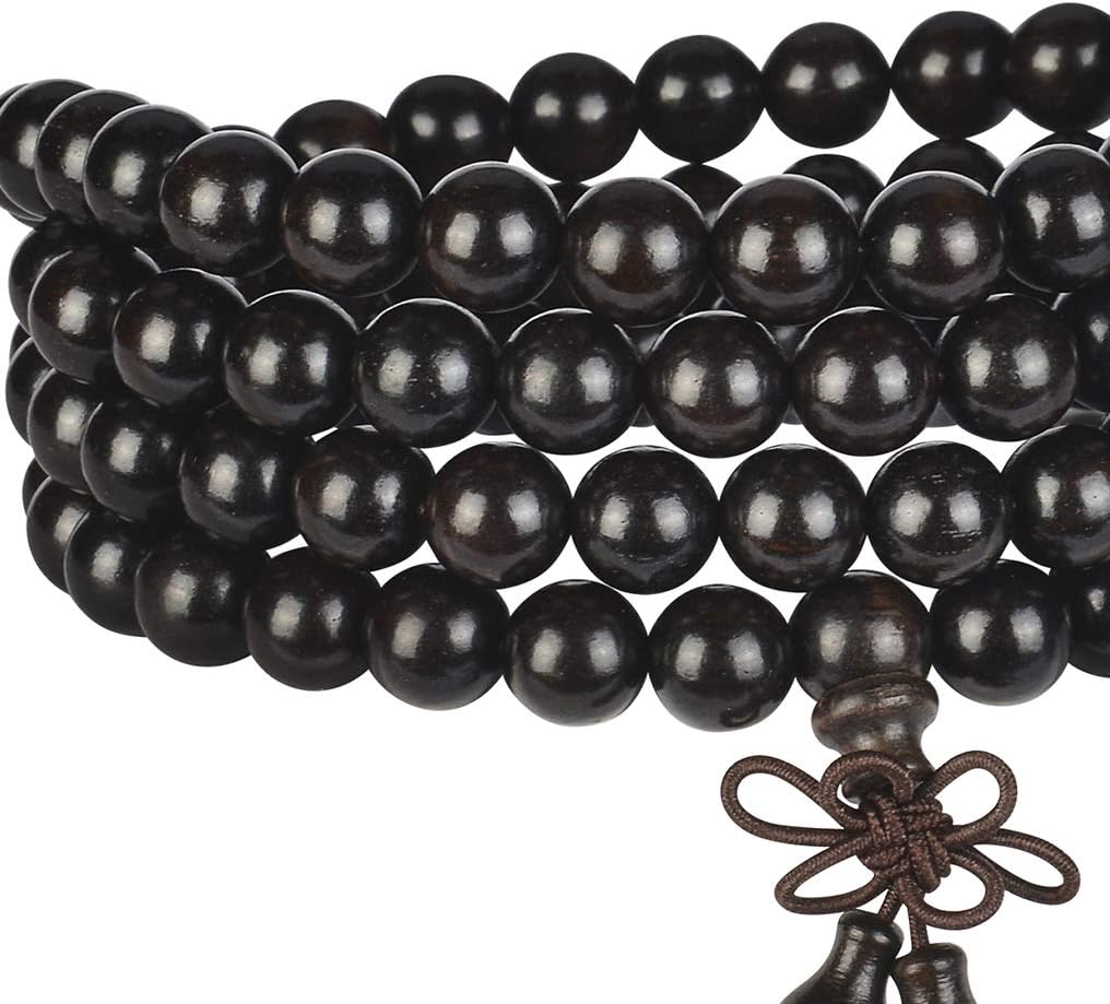 Mala Beads Bracelet 108 8mm Prayer Meditation Sandalwood Elastic…