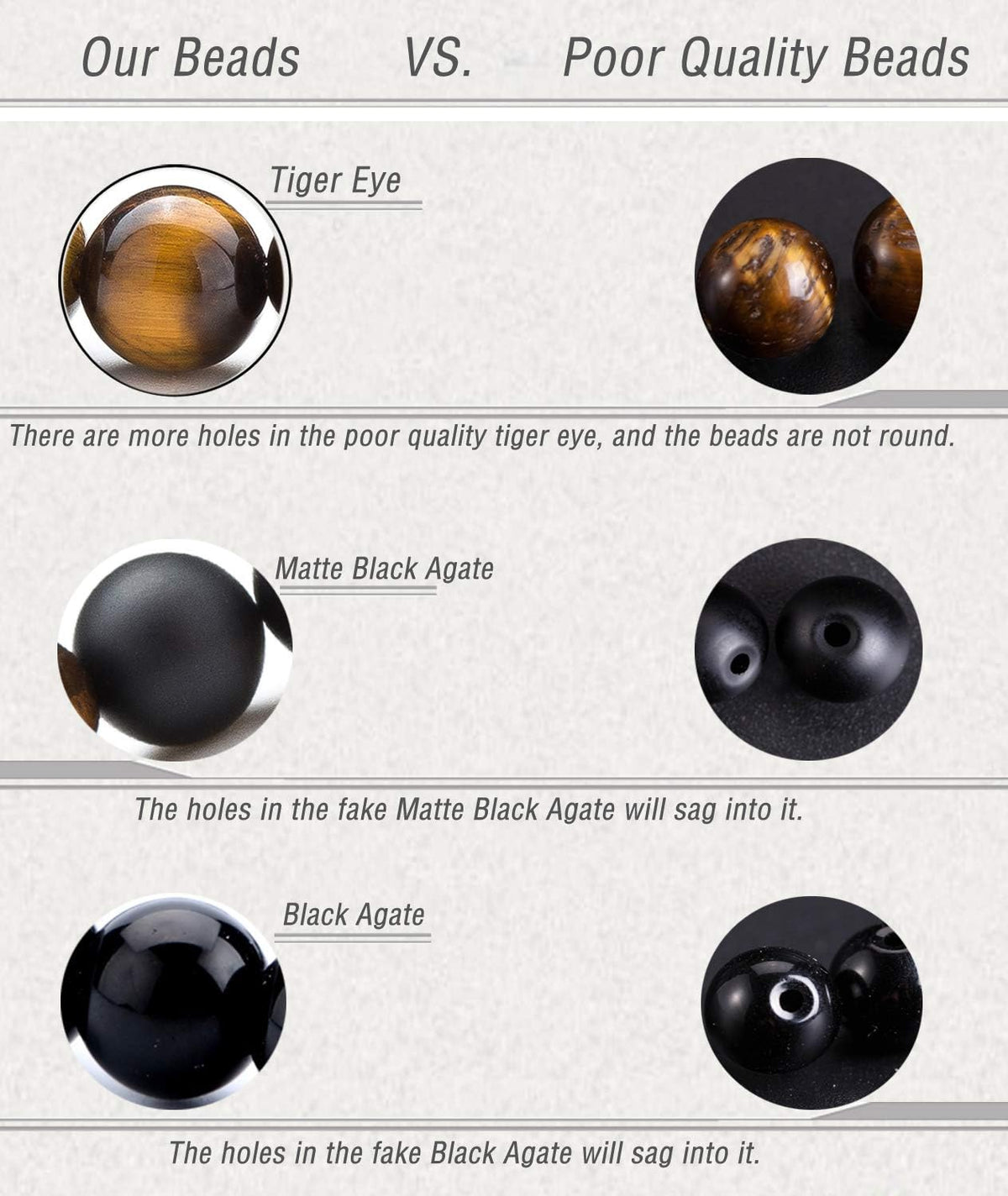 Men Women 8mm Natural Stone Lava Rock Diffuser Bracelet