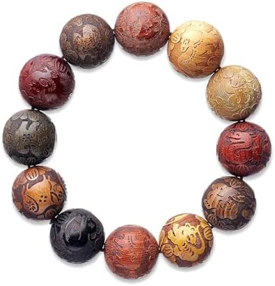 Handcrafted Wooden Bead Bracelet, Multi-Color Prayer Bracelet, 1 Piece