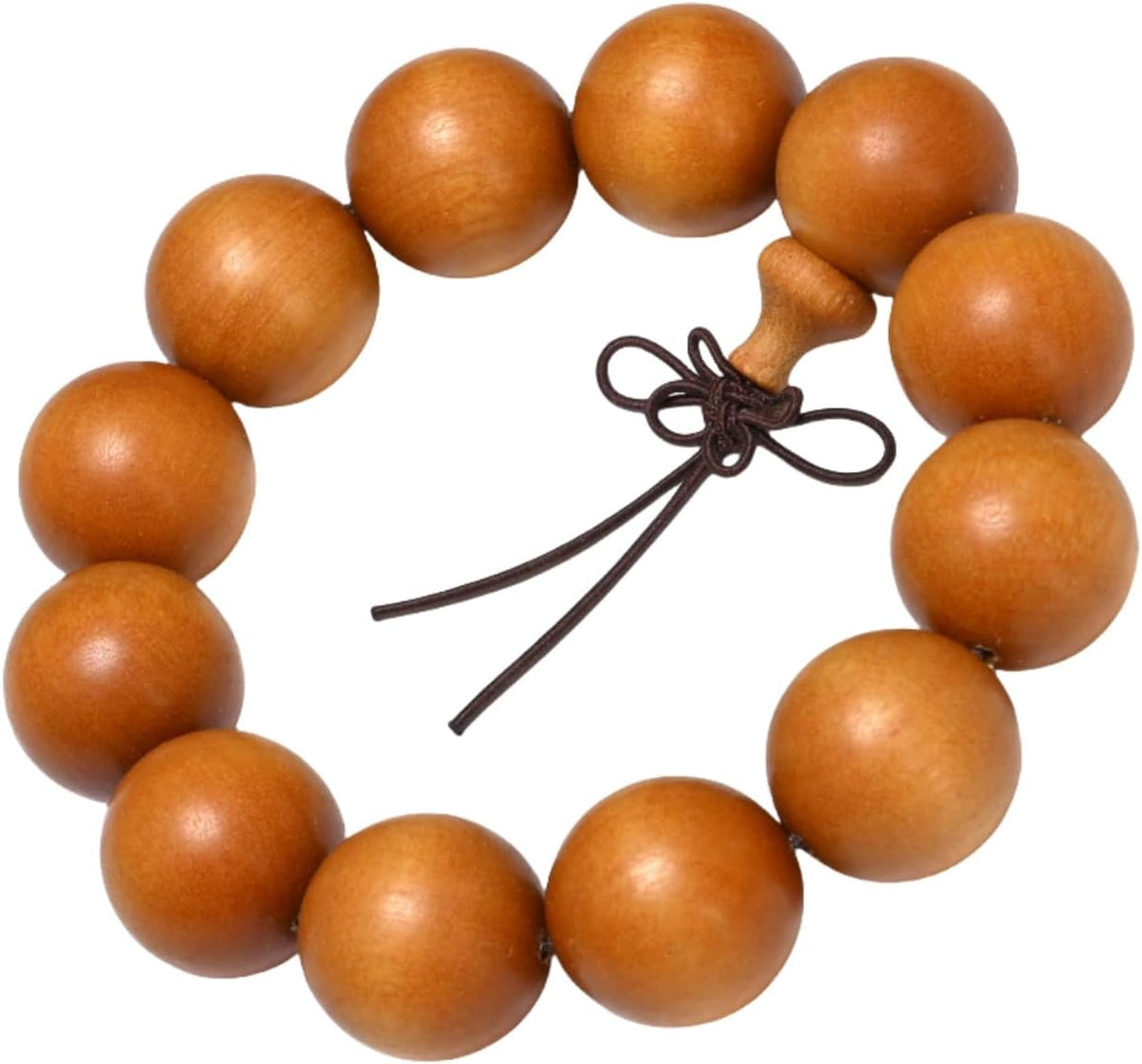 Wooden Prayer Bead Bracelet, Traditional Buddhist Mala Bracelet, 1 Piece
