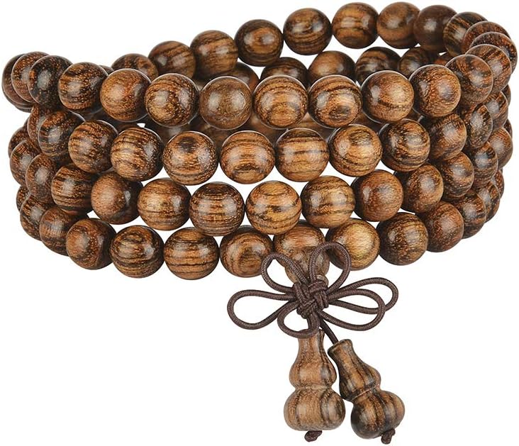 Mala Beads Bracelet 108 8mm Prayer Meditation Sandalwood Elastic…
