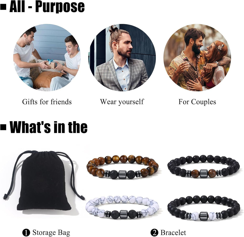 4-12 PCS Bracelets for Men