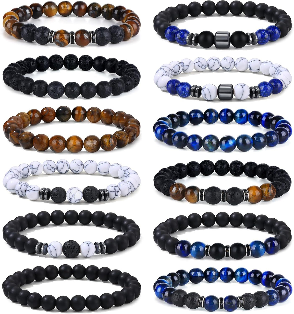 4-12PCS Bracelets for Men