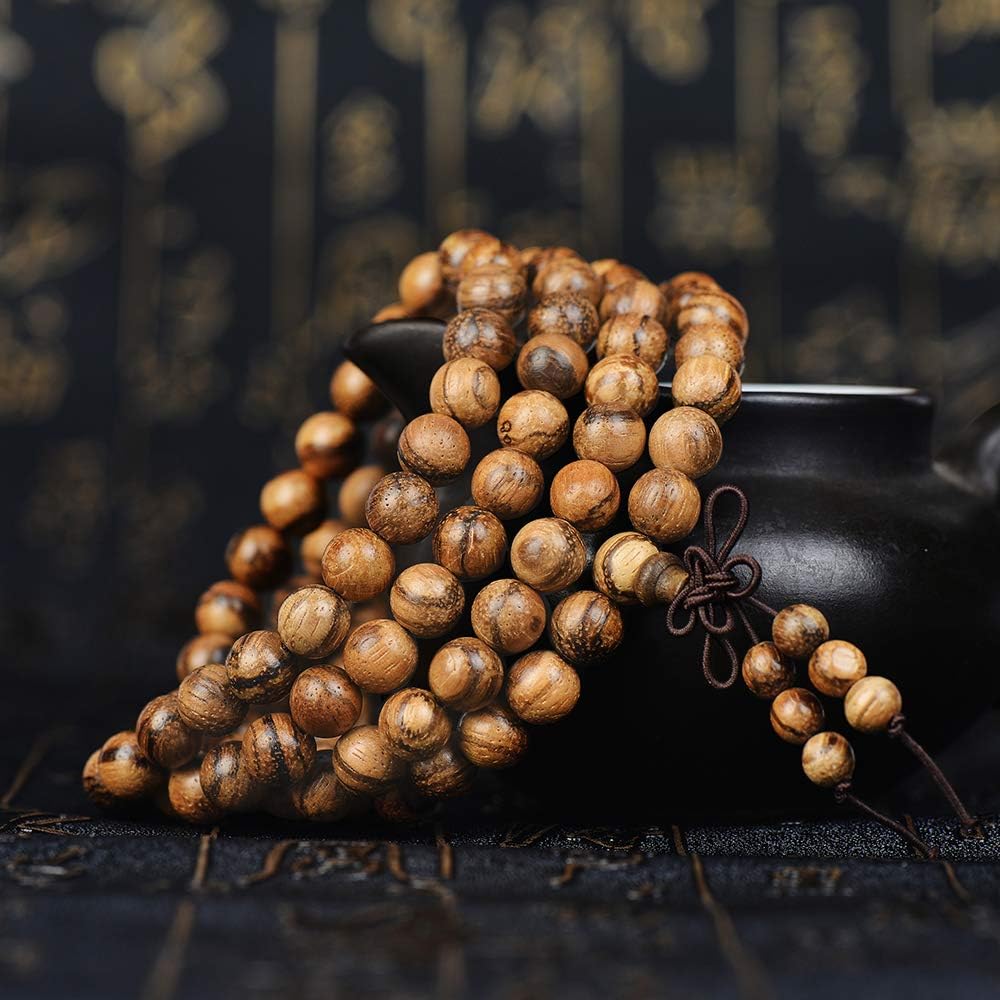 Mala Beads Bracelet 108 8mm Prayer Meditation Sandalwood Elastic…