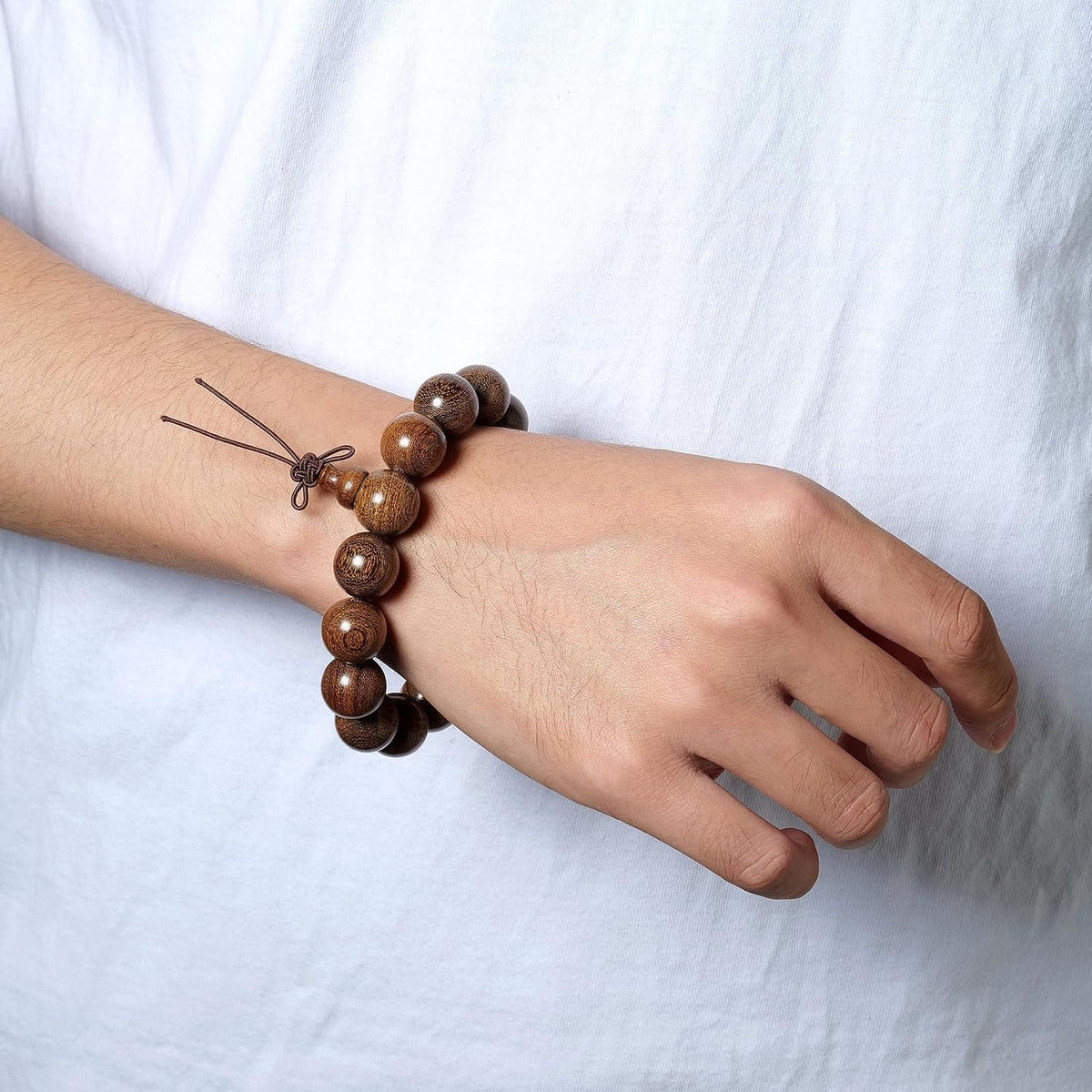 Beads Dia.20mm 12pcs Handcraft Natural Tan Wood