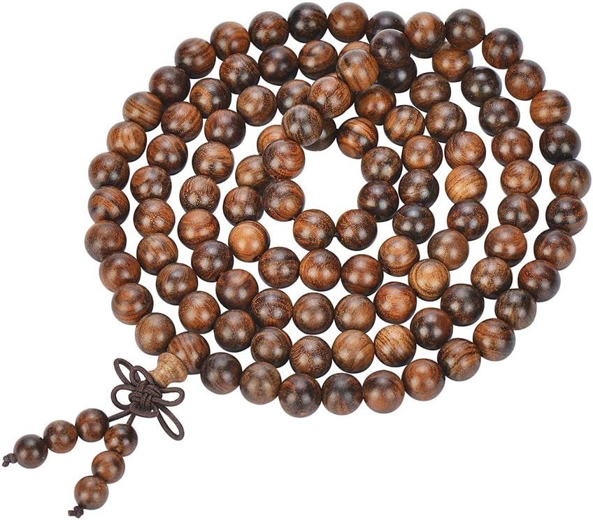 Mala Beads Bracelet 108 8mm Prayer Meditation Sandalwood Elastic…